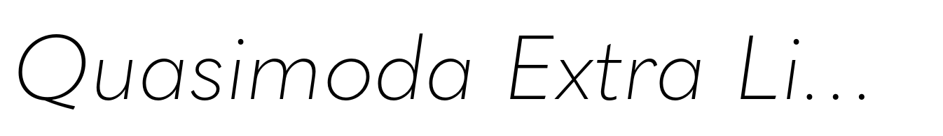 Quasimoda Extra Light Italic